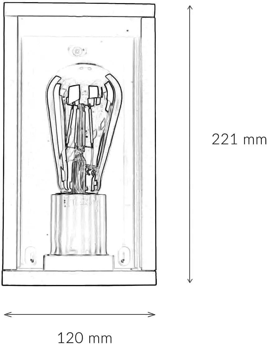 B-Ware Easylight Wandleuchte Metall Glas Anthrazit Ip44 Balkon Garten B:12 Cm E27 Led - 1