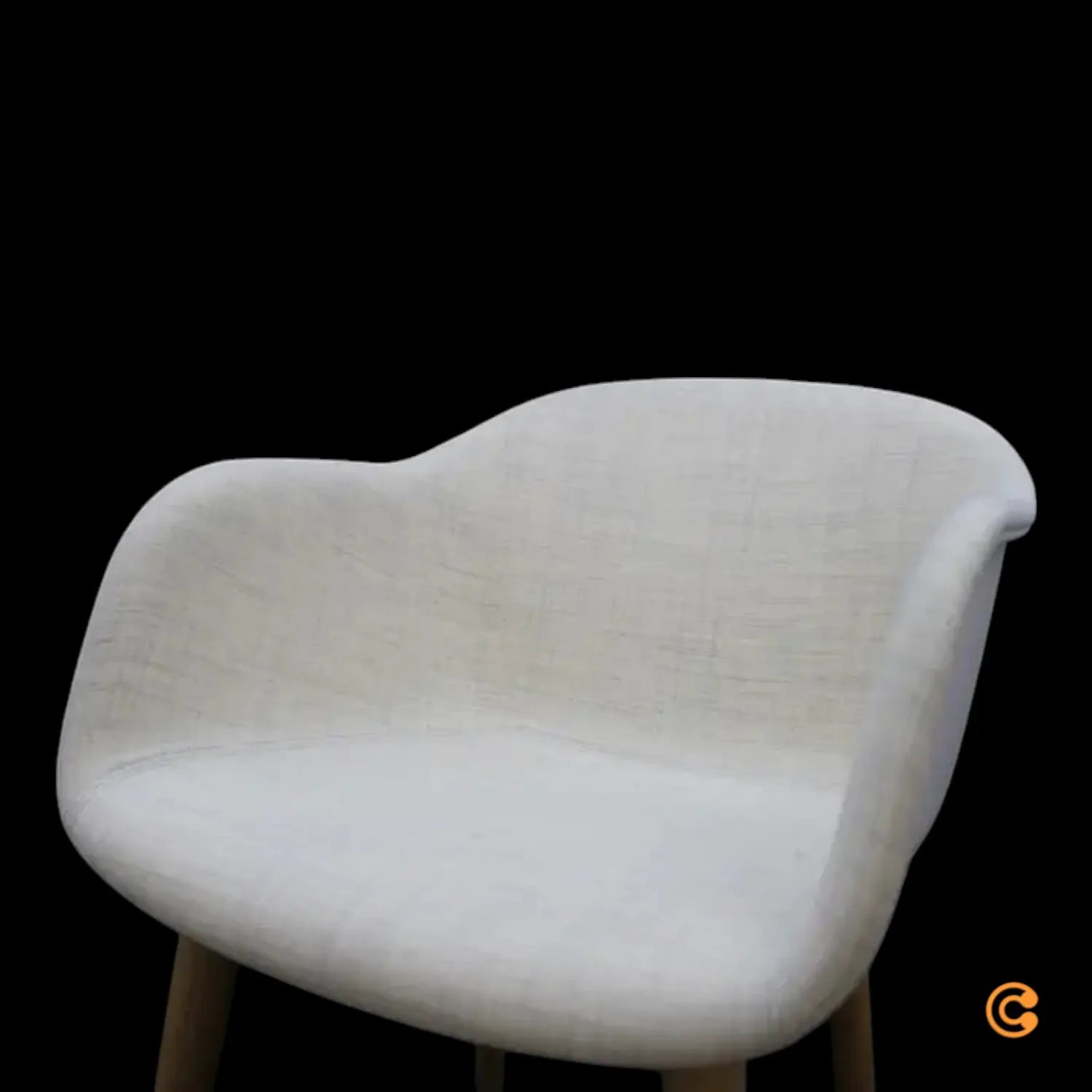 B-Ware Muuto Fiber Armchair Eiche Gestell Beige Melierte Sitzschale Stuhl Siehe Text - 1