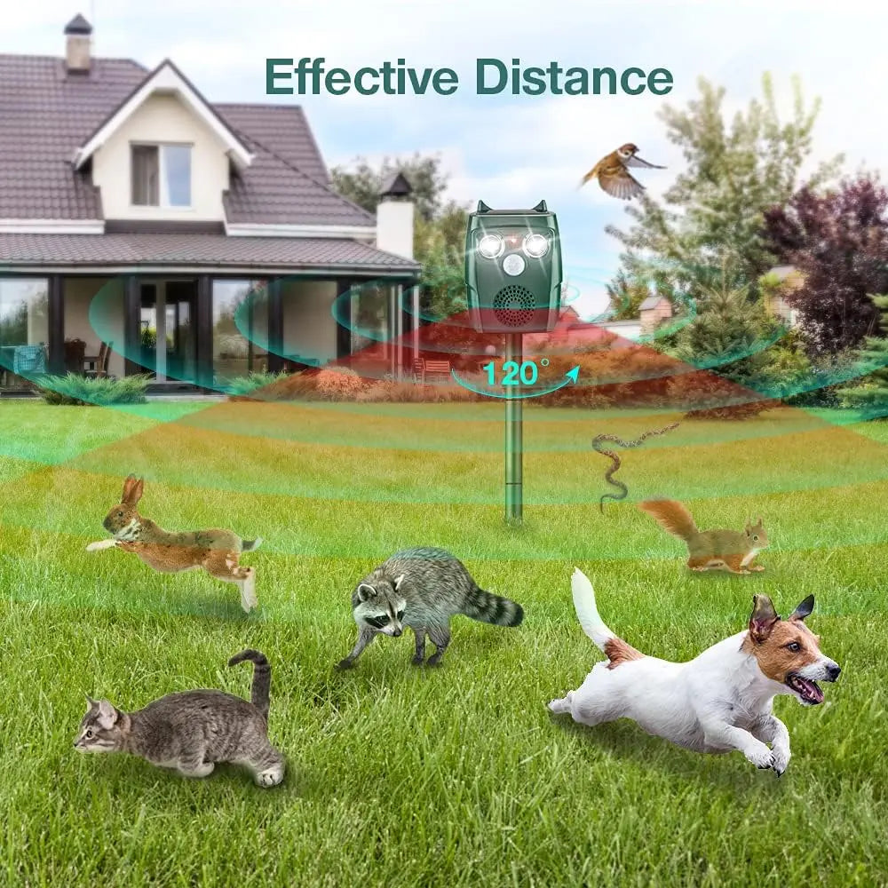 B-Ware Bubbacare Katzenschreck Tiervertreiber Solar Tierschreck Außen Grün Usb 2 Stück - 740907509762