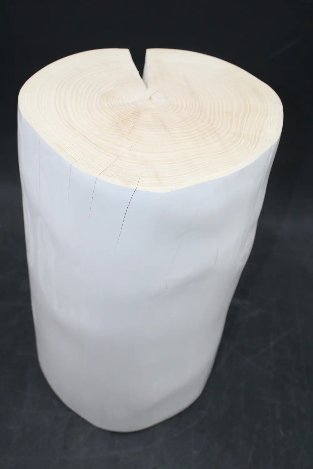 B-Ware Jan Kurtz Block Hocker Rund Weiß Sitzhocker Beistelltisch Couchtisch Siehe Text - 1