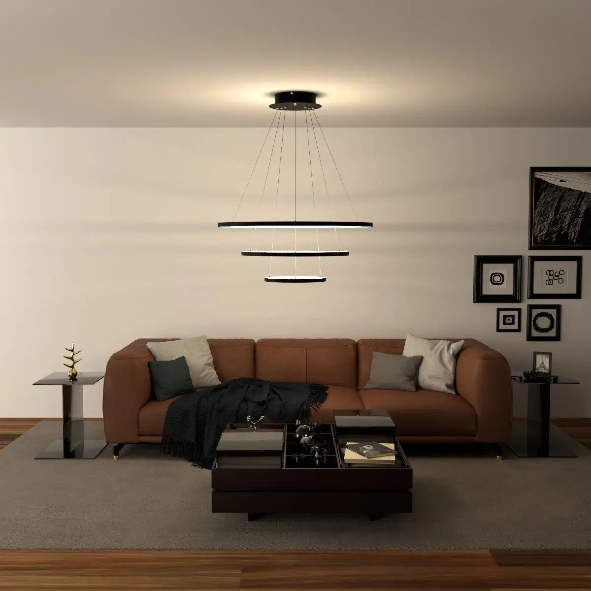 B-Ware Lumière Design Omeva V1 Led Pendelleuchte Dimmbar Cct Fernbedienung Schwarz374 - 1