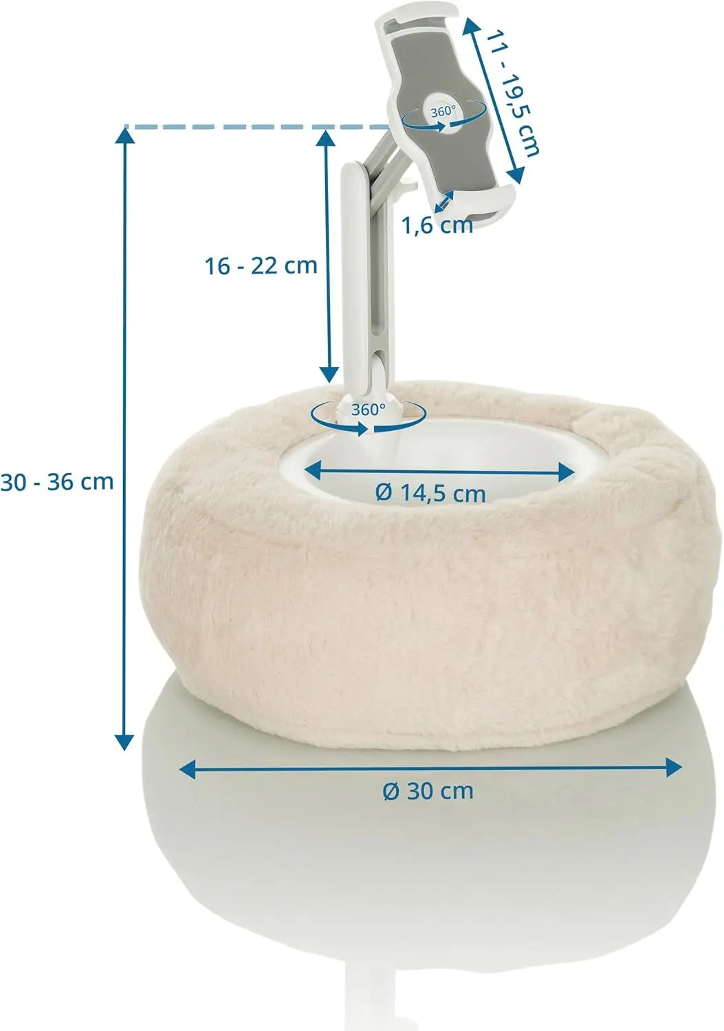 B-Ware Hjh Office Tabletkissen Handyhalter Kissen Tablet Halterung Beige Stoff Zubehör