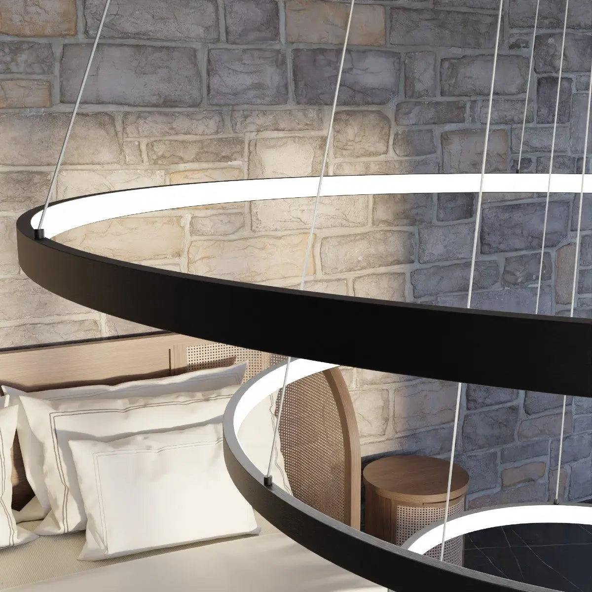 B-Ware Lumière Design Omeva V1 Led Pendelleuchte Dimmbar Cct Fernbedienung Schwarz374 - 1