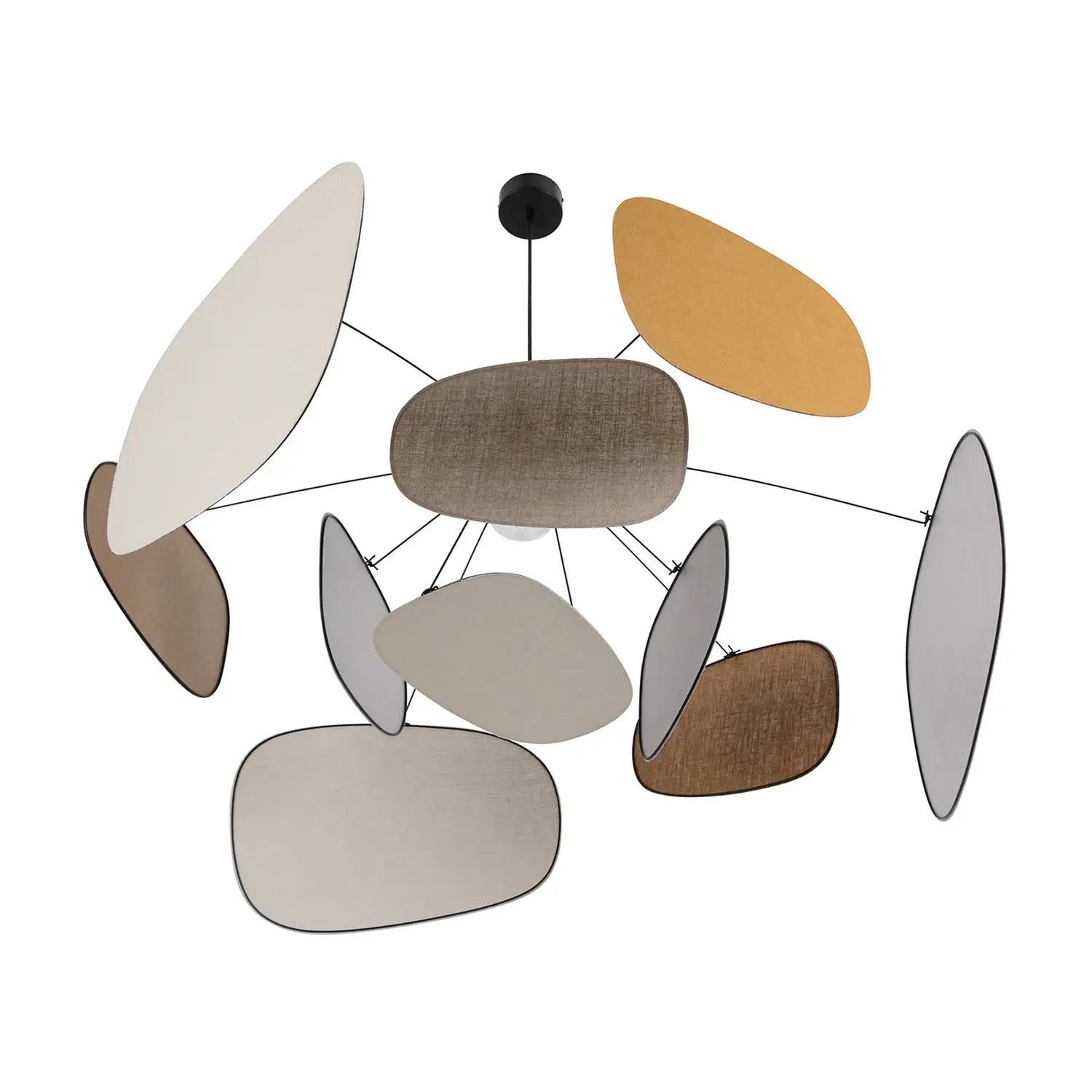 B-Ware Market Set Hängelampe Pendelleuchte Screen Leuchte Leinen Multicolour 110 Cm  - 3188000779779