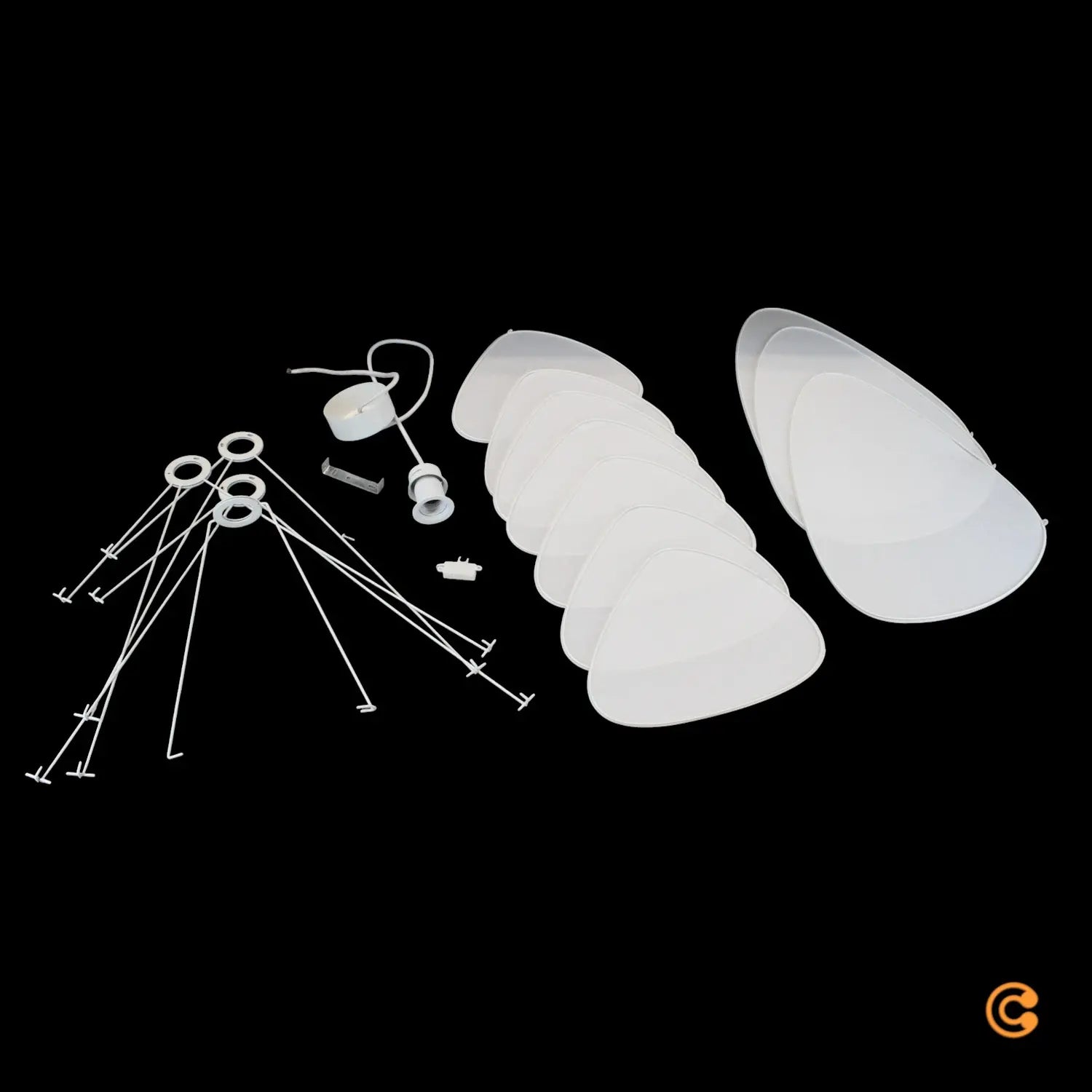 C-Ware Market Set Screen Xl Pendelleuchte Hängelampe Lampe E27 Weiß Siehe Text/Foto - 3188000739285