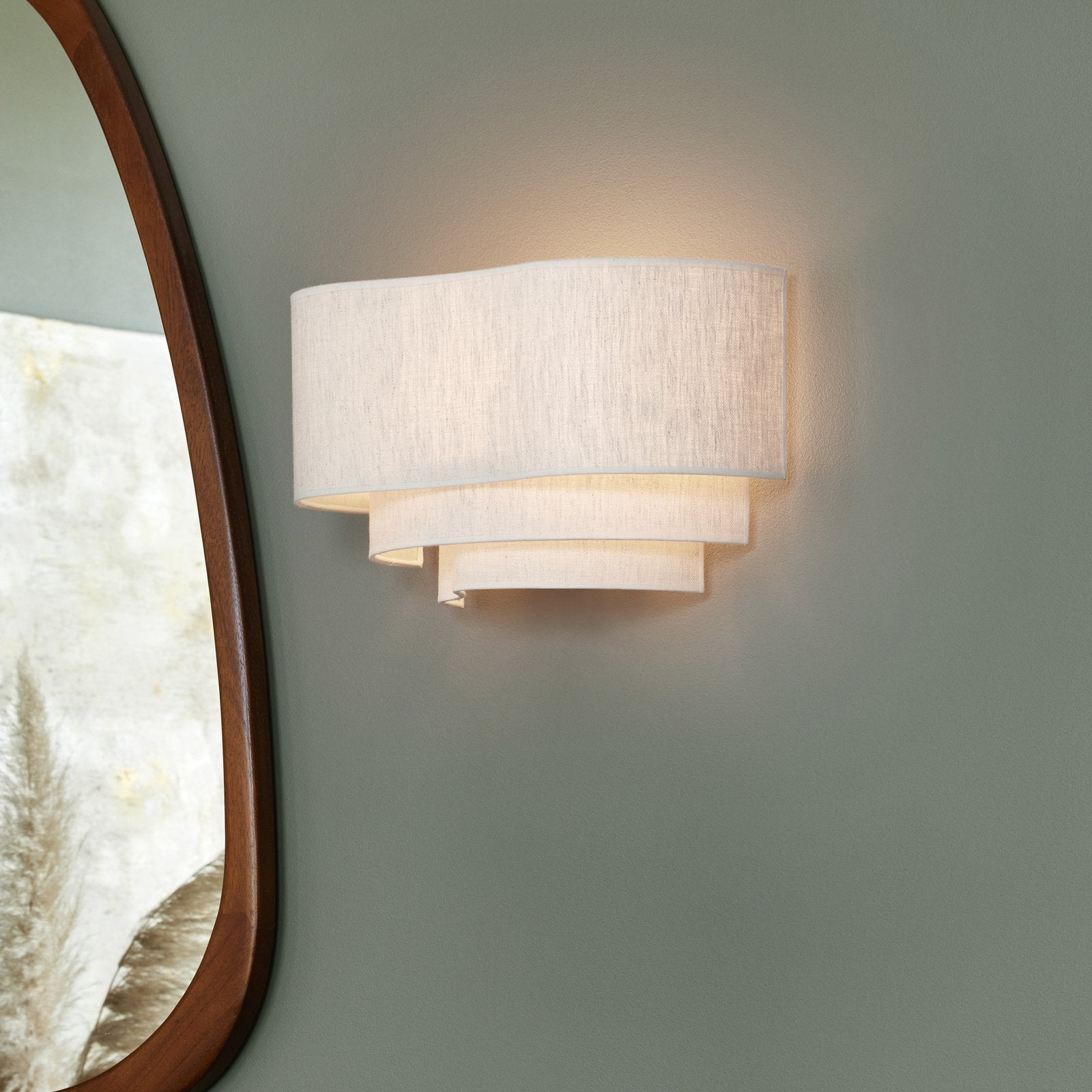 MARKET SET Pebble Textil-Wandlampe Leuchte Wandbeleuchtung creme Beleuchtung - 3188000786128