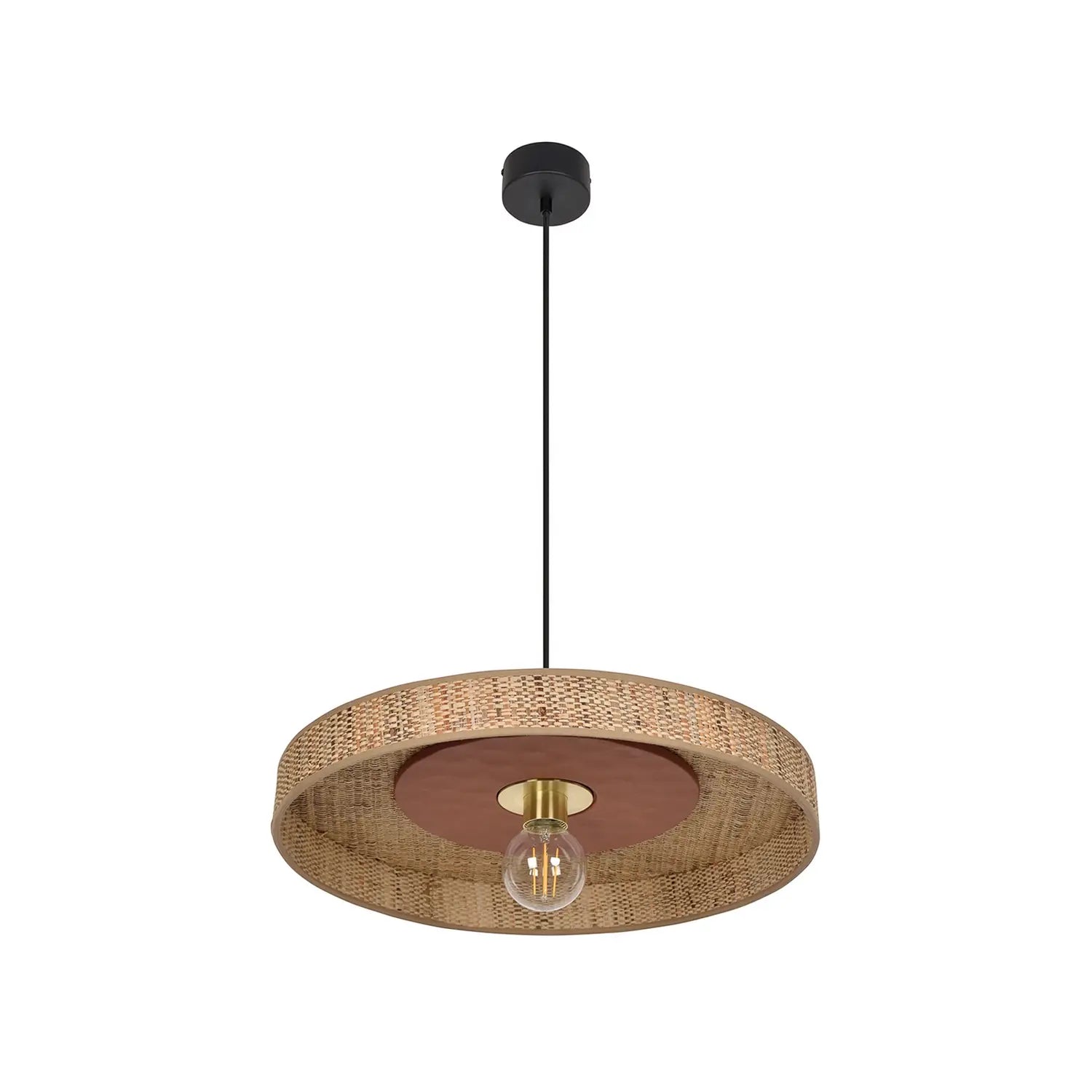 B-Ware Market Set Hängeleuchte Pendelleuchte Portinatx Bast Keramik Terracotta E27 Led - 3188000783899
