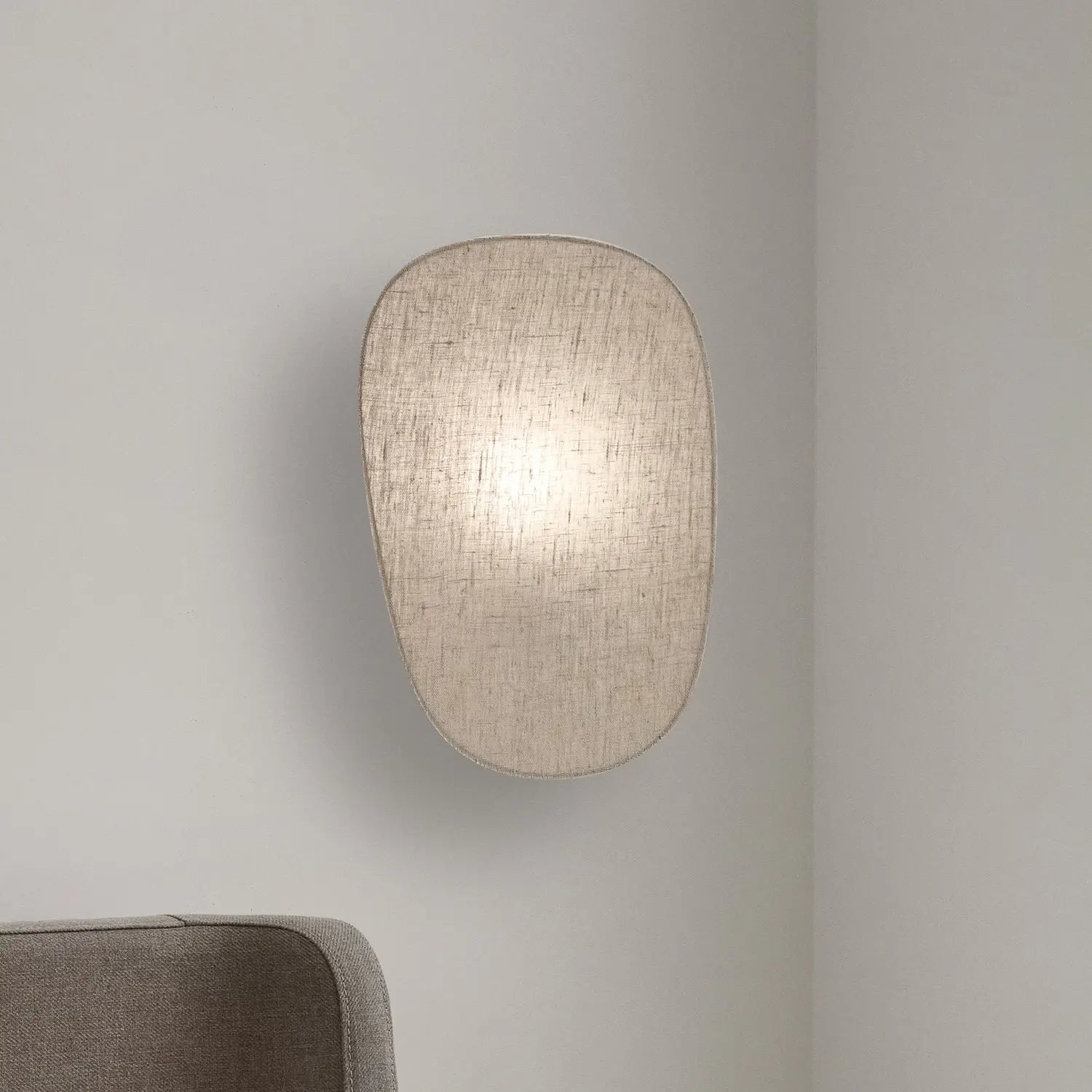 B-Ware Market Set Wandlampe Wandleuchte Screen 70's Textil Birke Creme 40 Cm Hoch - 3188000779816