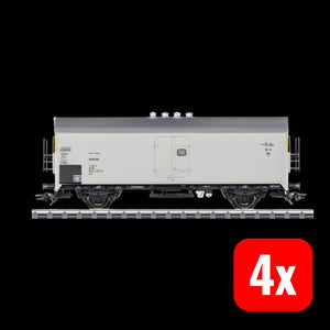 B-Ware Märklin H0 Kühlwagen Güterwagen Ichqrs 377 Db Kieselgrau Modell Wagen 4 Stück