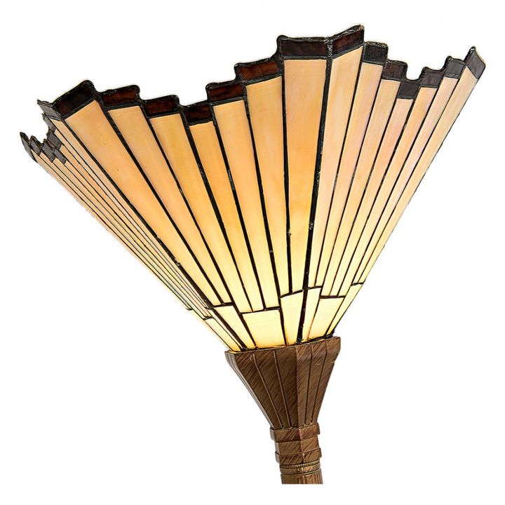 Lumi Lamp Tiffany Stehlampe Stehleuchte Lampe Leuchte E27 37x37x183cm Goldfarbig  B-Ware - 8717459385016