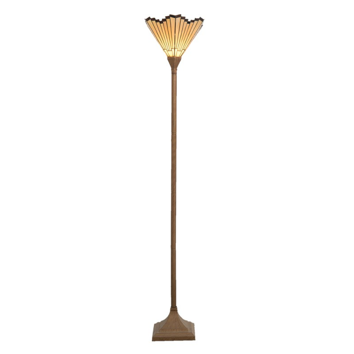 Lumi Lamp Tiffany Stehlampe Stehleuchte Lampe Leuchte E27 37x37x183cm Goldfarbig  B-Ware - 8717459385016