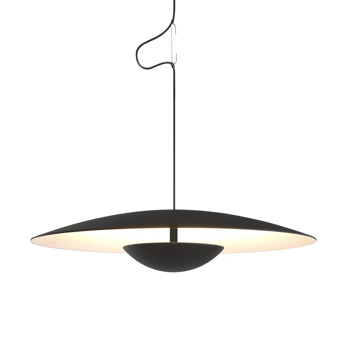 Marset Pendelleuchte Hängeleuchte Ginger LED schwarz weiß Aluminium Ø 42cm 2700K - 8435516842400