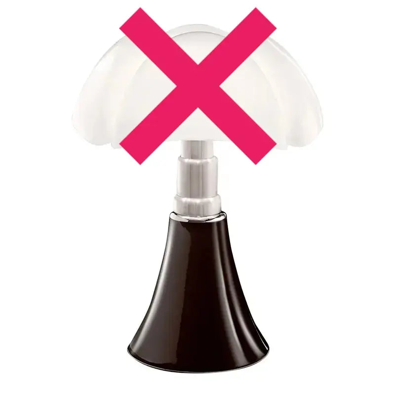 B-Ware Martinelli Luce Tischleuchte Lampe Pipistrello Braun Edelstahl Siehe Text/Foto - 8033383018517