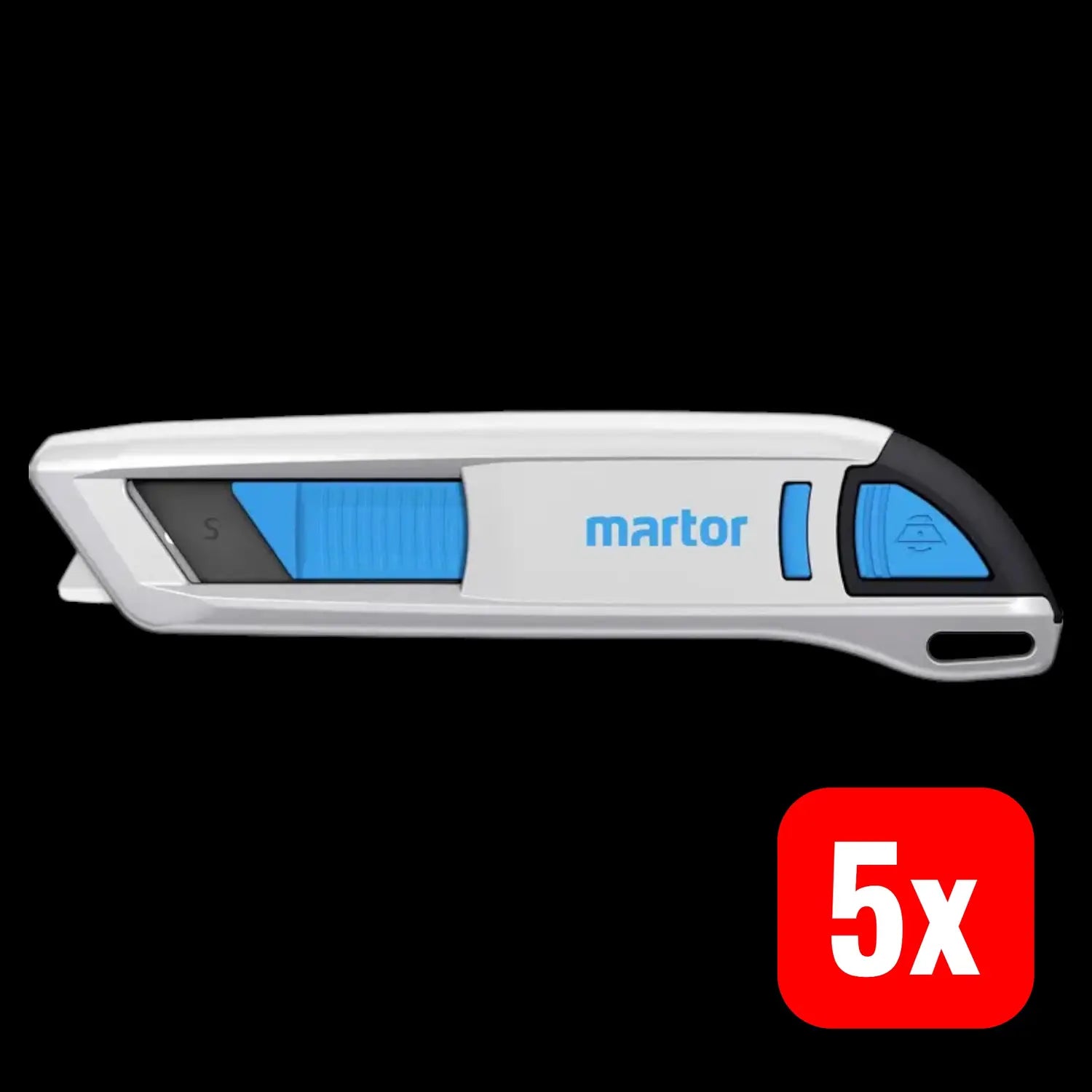 B-Ware Martor Sicherheitsmesser Cutter Messer Secunorm 500 Aluminium Grau 5 Stück - 4002632800832