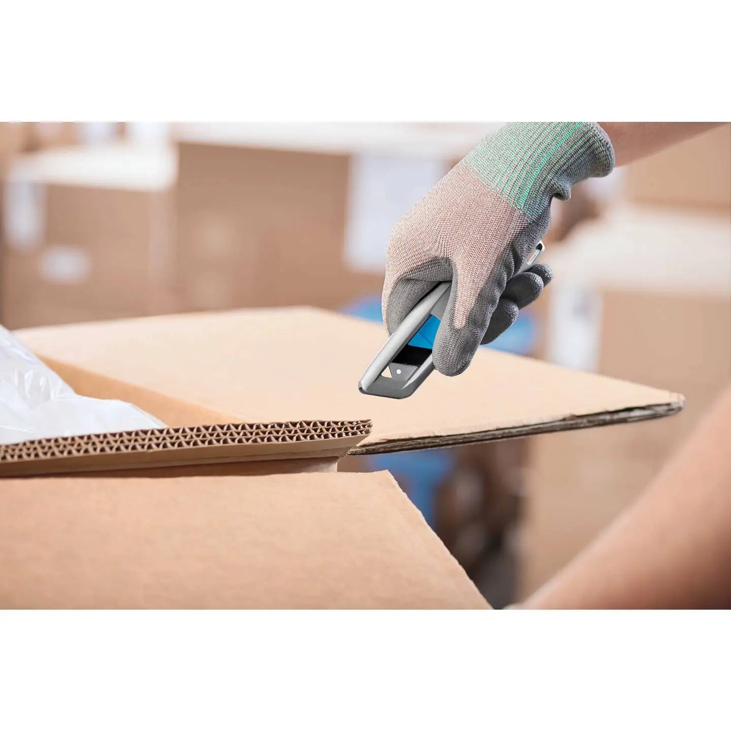 B-Ware Martor Sicherheitsmesser Cutter Messer Secunorm 500 Aluminium Grau 5 Stück - 4002632800832