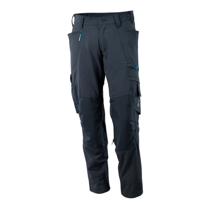 Mascot Hose Knietaschen Stretchstoff Hose Größe 76 C48 Schwarzblau Arbeitshose B-Ware - 5711074570461