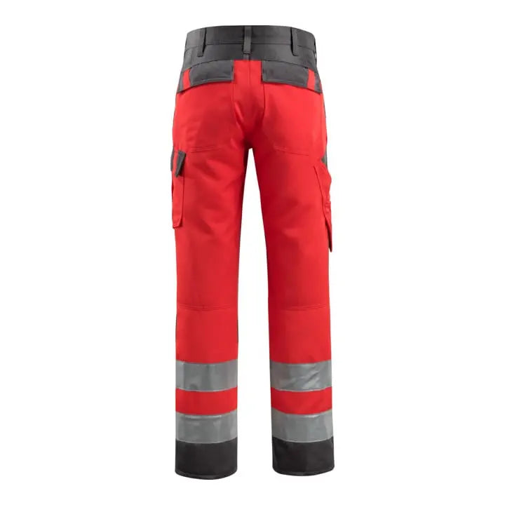 B-Ware Mascot Hose Maitland Arbeitshose Sicherheit Hi Vis Rot Dunkelanthrazit Größe 54 - 5711074313334