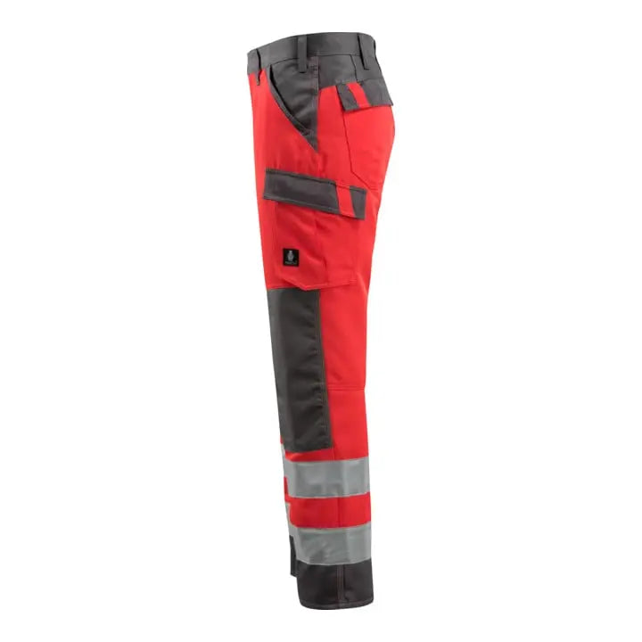 B-Ware Mascot Hose Maitland Arbeitshose Sicherheit Hi Vis Rot Dunkelanthrazit Größe 54 - 5711074313334