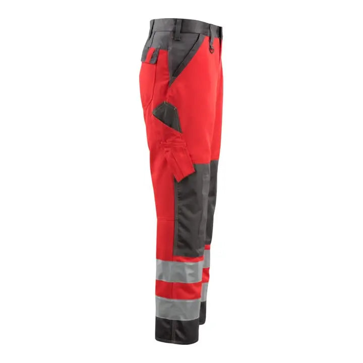 B-Ware Mascot Hose Maitland Arbeitshose Sicherheit Hi Vis Rot Dunkelanthrazit Größe 54 - 5711074313334