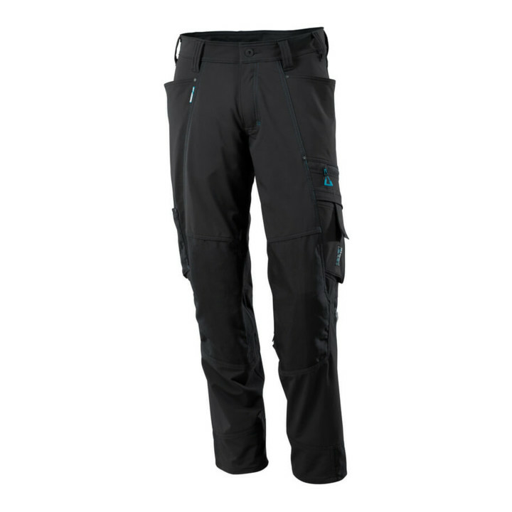 Mascot Hose Knietaschen Gr. 44 82 Stretch Hose Schwarz Arbeitshose Bundhose B-Ware - 5711074571505