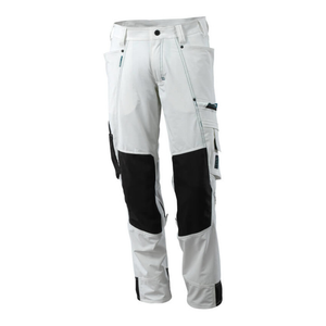 B-Ware Mascot Hose Arbeitshose Knietaschen Stretchstoff Größe 76 C50 Weiss Schutzhose