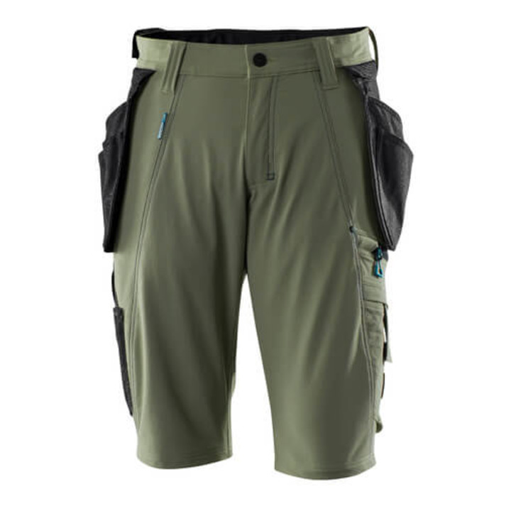 Mascot Shorts Handwerkershorts Arbeitsshorts Hängetaschen Größe C56 Moosgrün B-Ware - 5711074631827