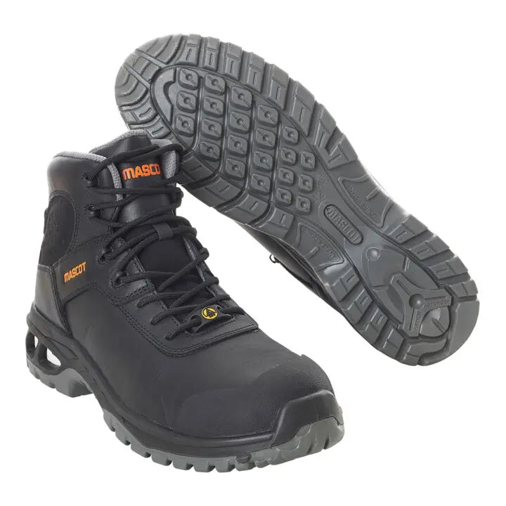 B-Ware Mascot Sicherheitsstiefel Arbeitsschuhe S3 Schnürsenkel Größe 42 Schwarz W10