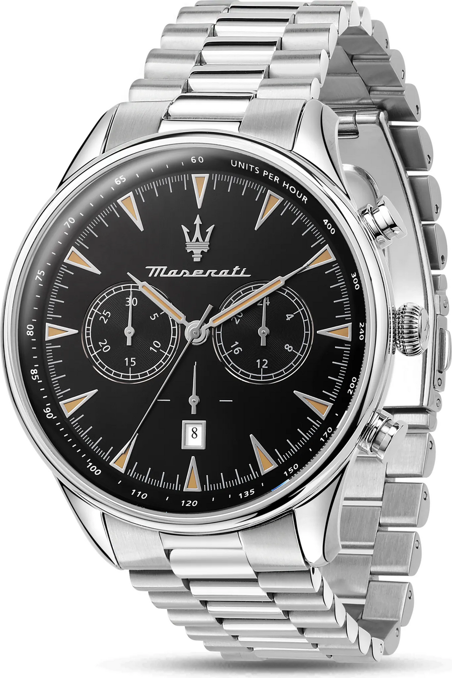 Maserati Tradizione Quarz Uhr Analog Uhrwerk Herren Armbanduhr Silber B-Ware - 8033288966364