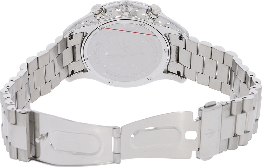 Maserati Tradizione Quarz Uhr Analog Uhrwerk Herren Armbanduhr Silber B-Ware - 8033288966364