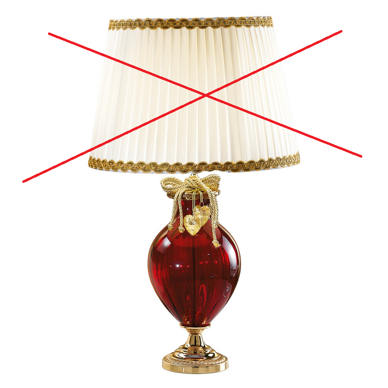 Masiero Tischleuchte Lampe Ella Murano Glas Weiß Gold E27 Siehe Text/Foto B-Ware - 6517226