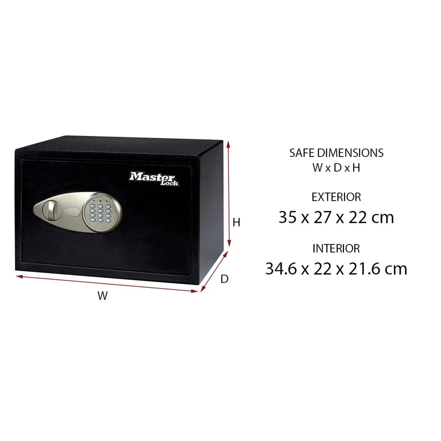 B-Ware Master Lock Tresor Safe Zahlenschloss Schlüsselschloss Schwarz X055 Ml Batterie - 49074025700