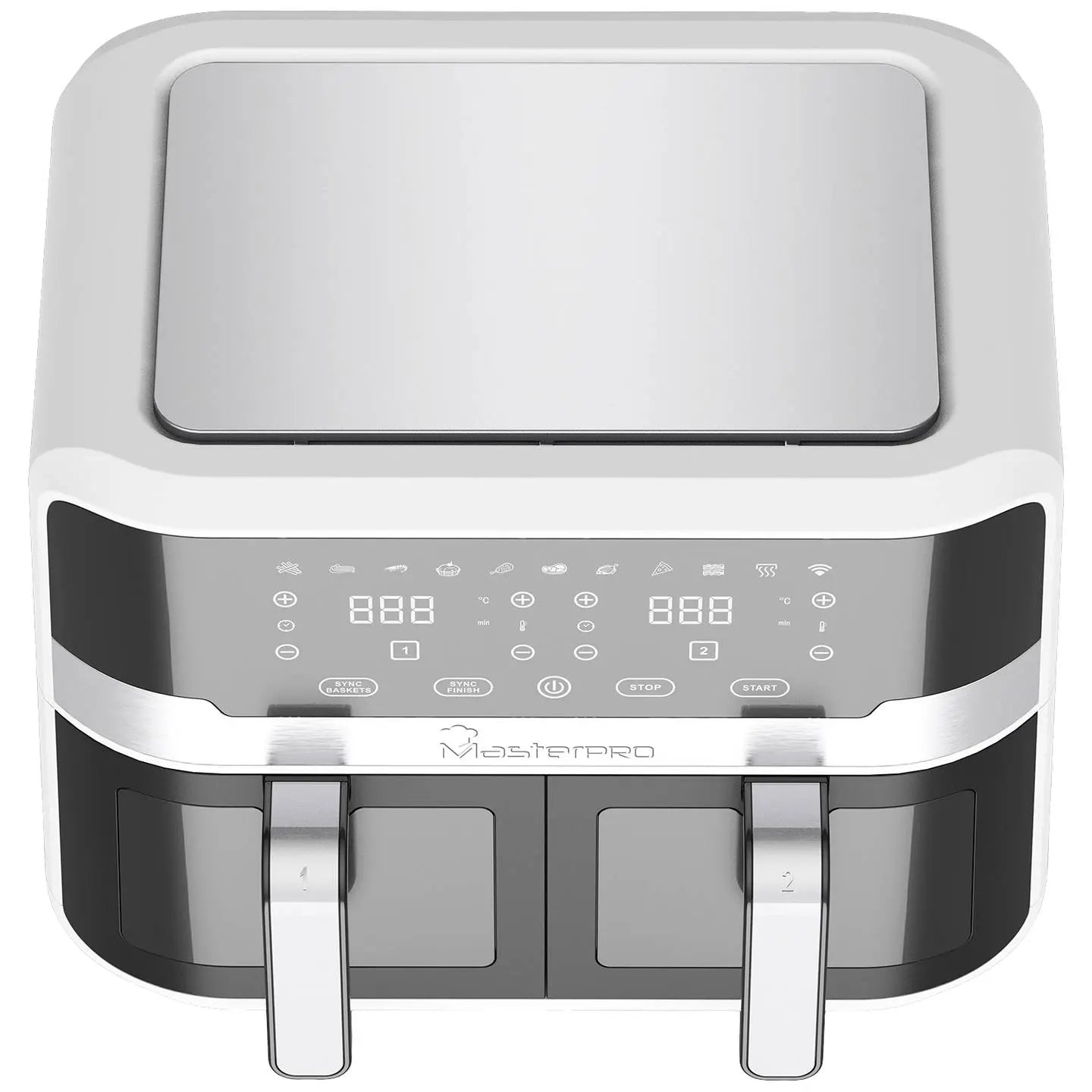 B-Ware Master Pro Heißluftfritteuse Doppelfritteuse Schwarz 2400 W Smart Control Disp697 - 6941849635449