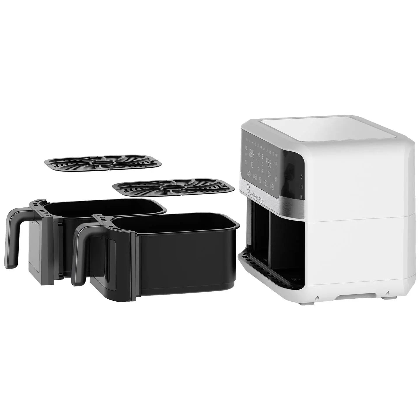 B-Ware Master Pro Heißluftfritteuse Doppelfritteuse Schwarz 2400 W Smart Control Disp697 - 6941849635449