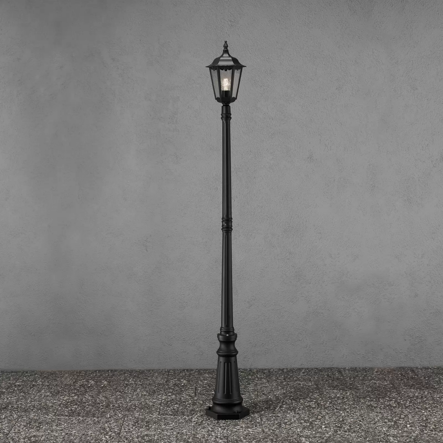 B-Ware Konstsmide Mastleuchte Firenze 1 Flammig Schwarz Laterne Mastlampe Außenlampe