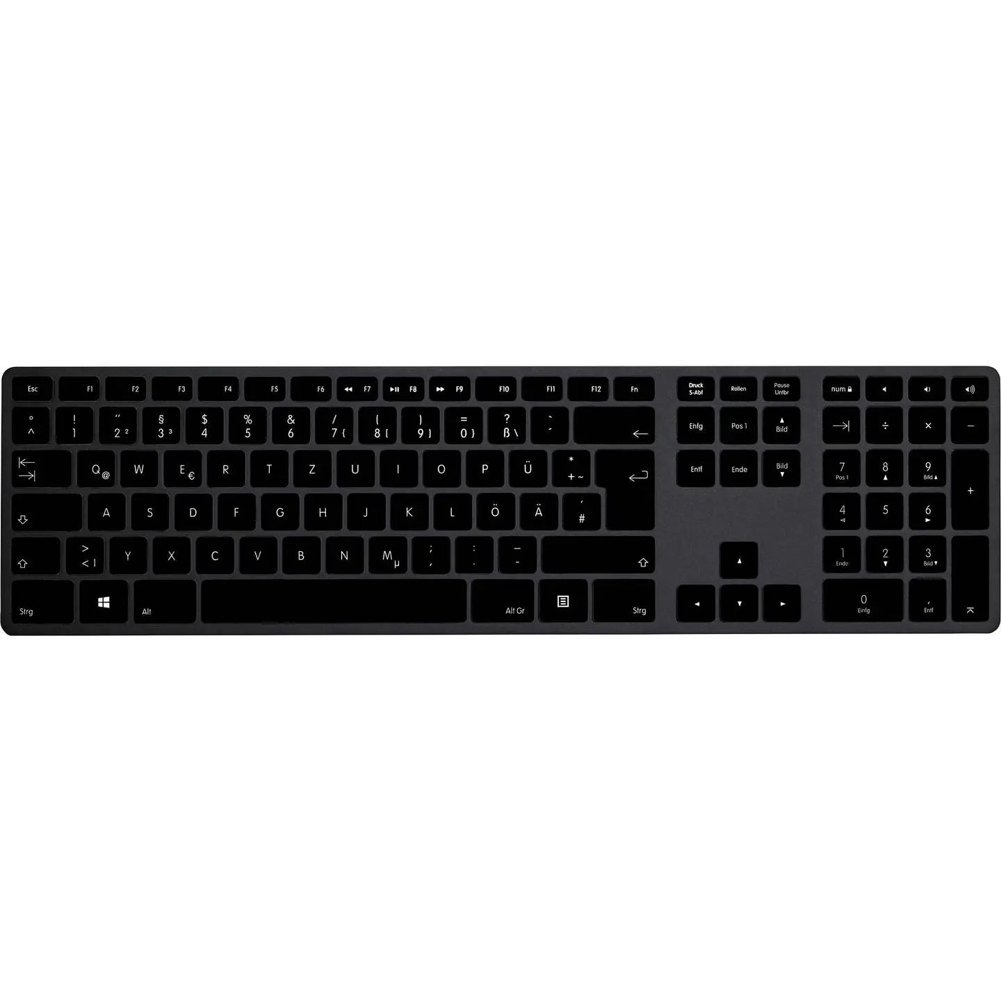 B-Ware Matias Tastatur Keyboard Usb C Wireless Aluminium Qwertz Kabellos Schwarz - 833742007972