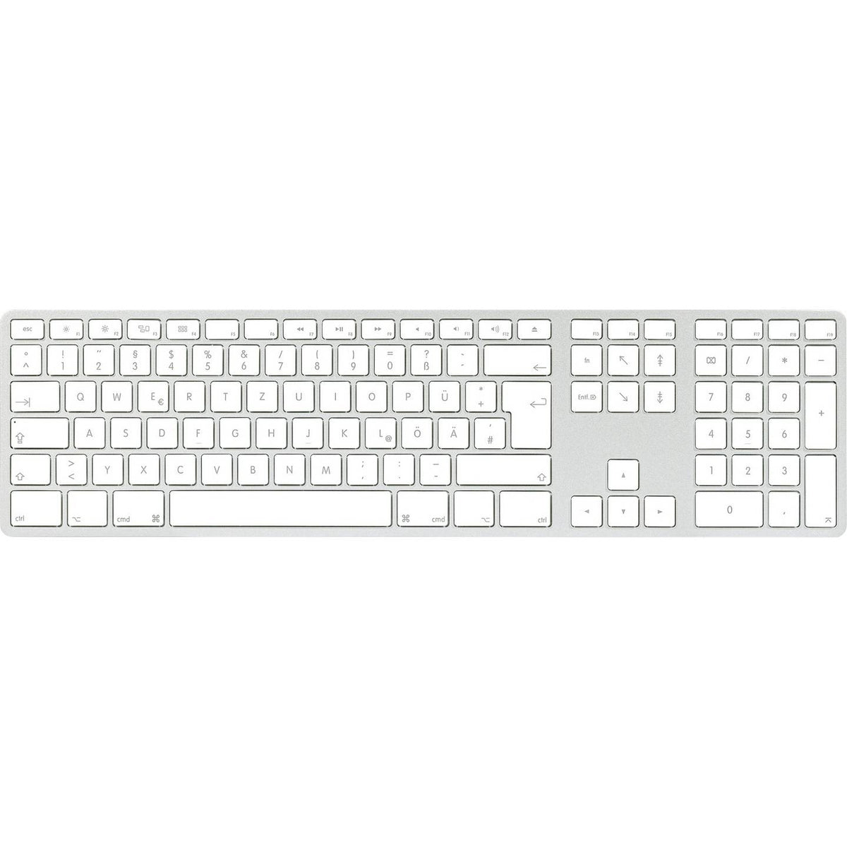 MATIAS FK416PCDCBB-DE WIRELESS Tastatur Keyboard MacBook Silber QWERTZ Funk - 0833742007989