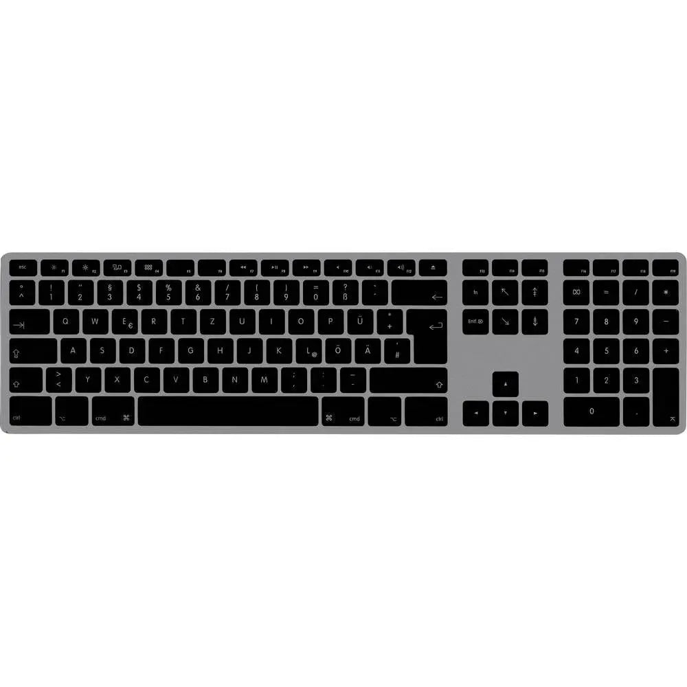 B-Ware Matias Tastatur Keyboard Mac Kabellos Usb C Space Grau Deutsch Qwertz Apple Alu