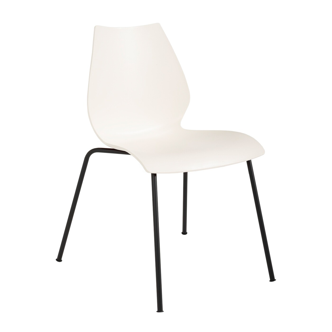 Maui Stuhl Sitz Sitzmöbel Stahlrohr Schwarz Lackiert Zinkweiß 55x77x52cm B-Ware - 8058967314441