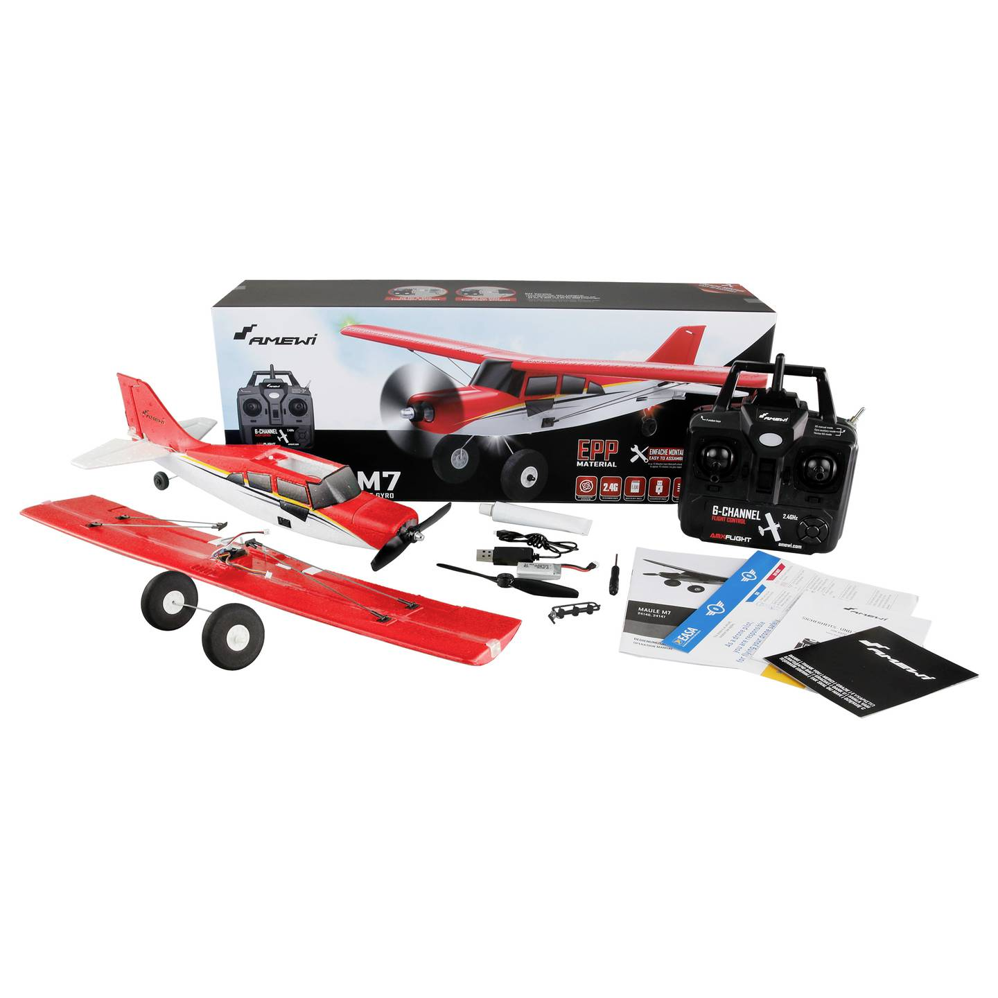 B-Ware Amewi Modellflugzeug Rc Flieger Maule M7 Brushless 510mm 4 Kanal Led Rtf - 4262408976677