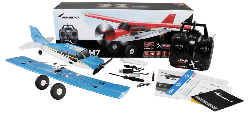 B-Ware Amewi Maule M7 Blau 510 Mm Rc Einsteiger Modellflugzeug Bausatz