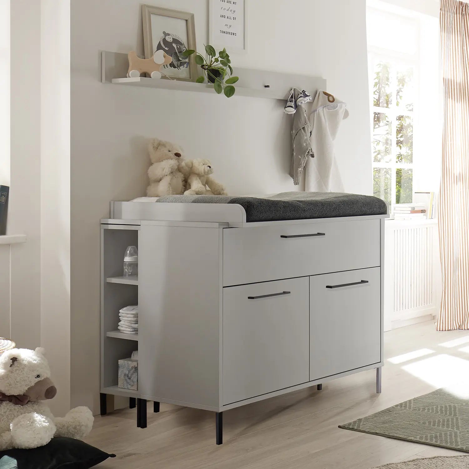 B-Ware Mäusbacher Wandregal Hängeregal Olaf Regal Kreidegrau Kinderzimmer Ablage - 4044393335949