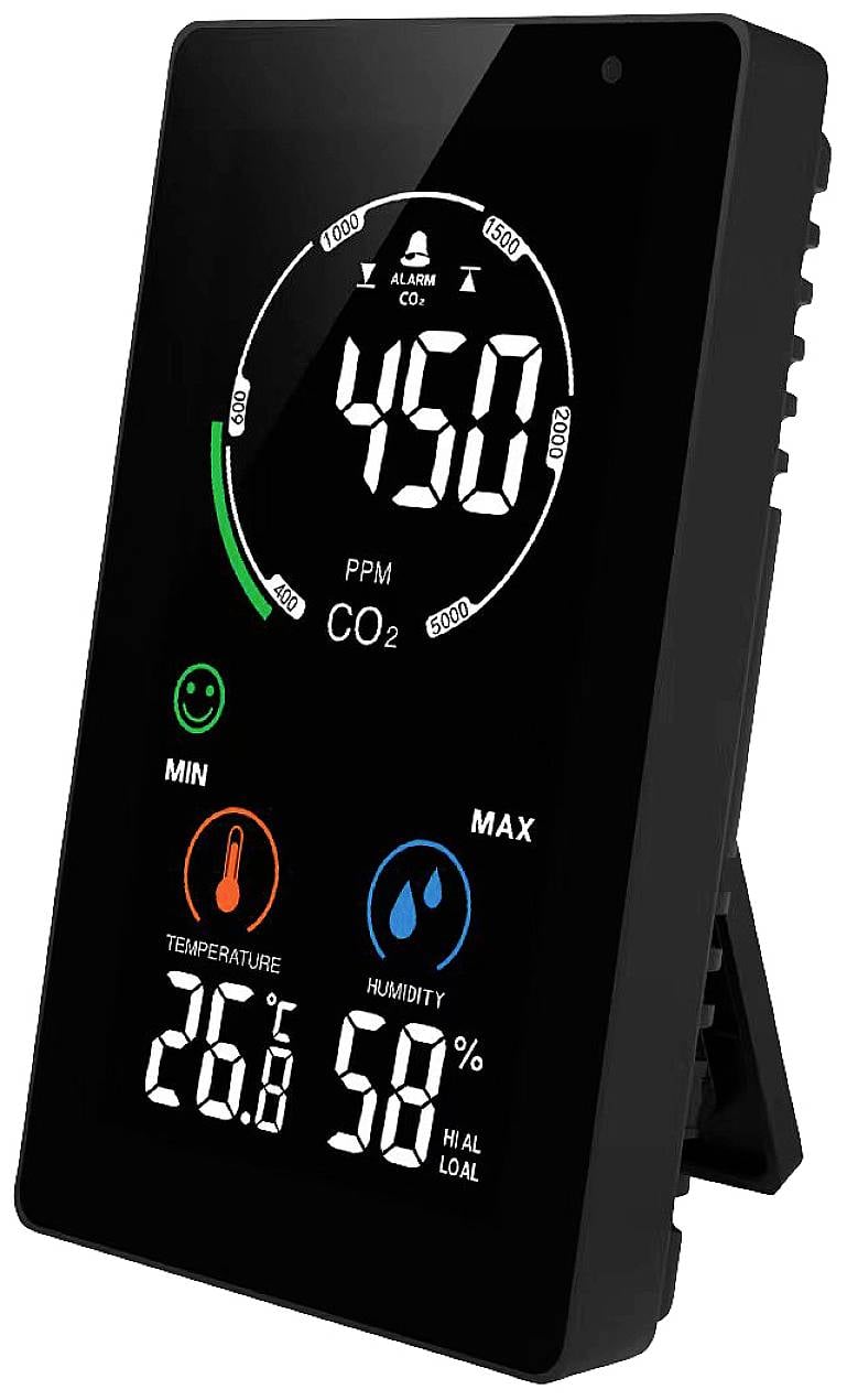 NDIR CO2 Monitor CO2-Anzeige CO2-Messgerät integriertes Thermometer Hygrometer - 4064161211800