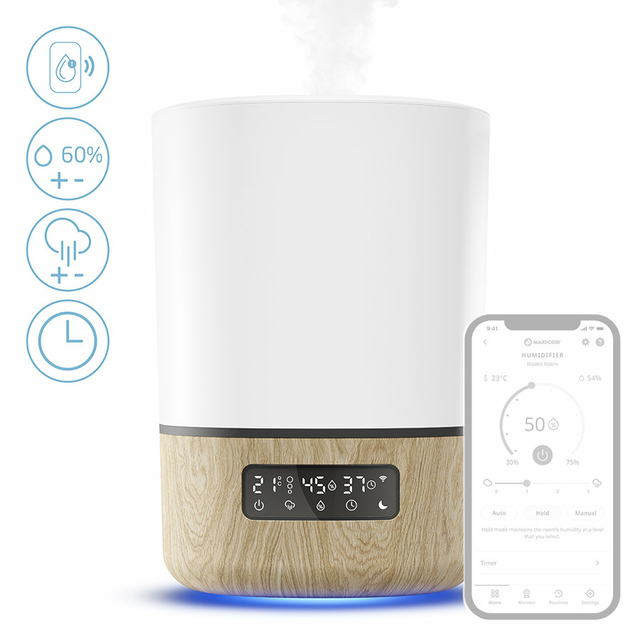 Maxi Cosi Luftbefeuchter Breathe Wi Fi Raumbefeuchter Diffuser Siehe Text C-Ware - 3220660339464