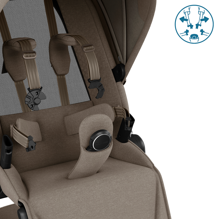 MAXI-COSI Premi Fame Gestell Kombikinderwagen Twillic Truffle Babywagen - 3220660008469