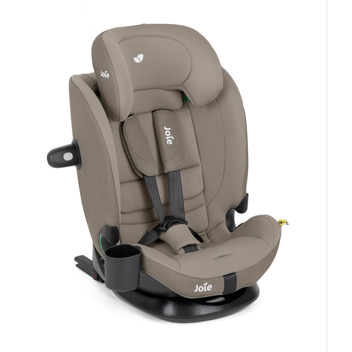 Siège auto enfant Joie, groupe de taille 1, 2 et 3, marron, Isofix, porte-gobelet, 76 150 € (article de seconde main).
