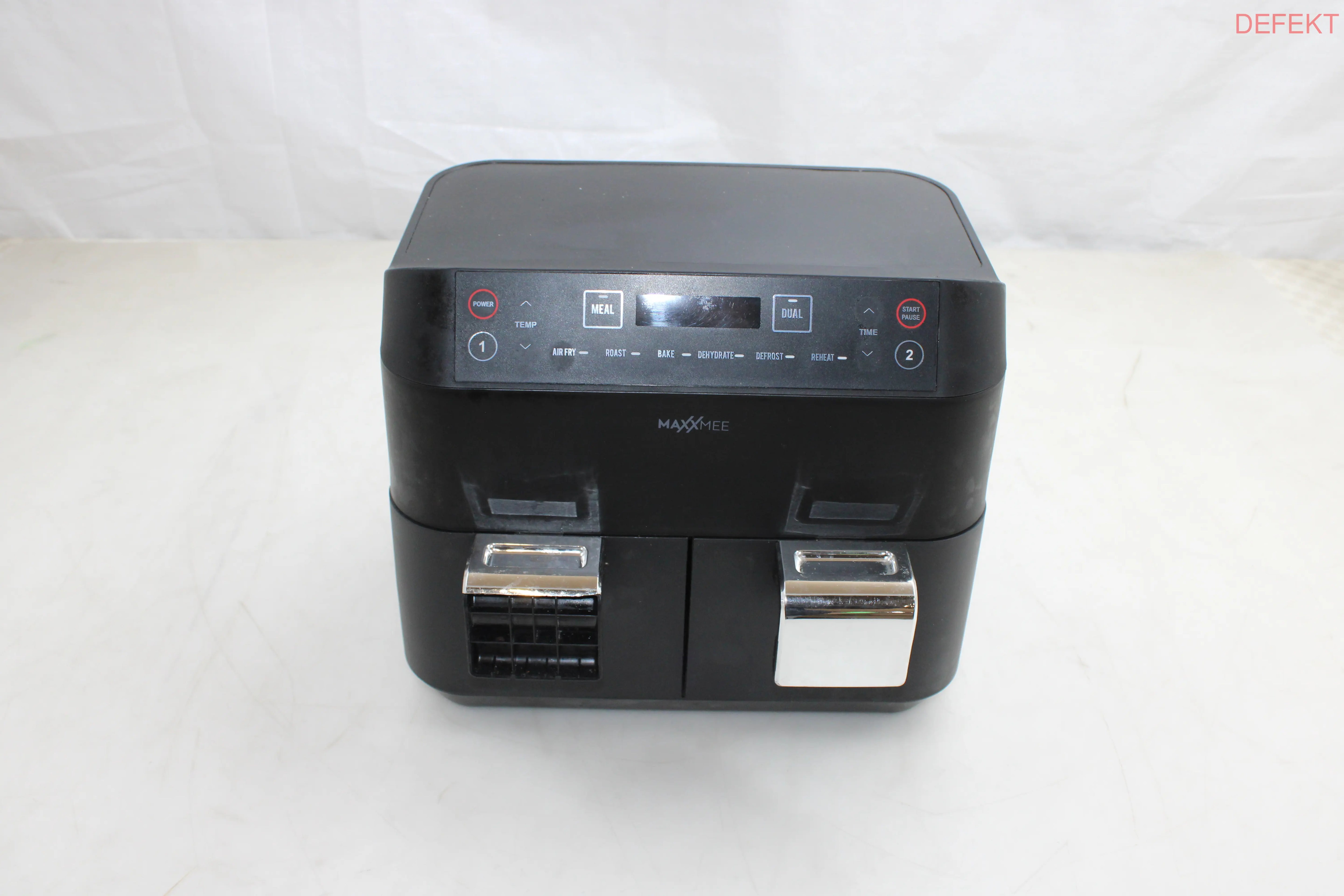 D-Ware Maxxmee Heißluft Fritteuse Doppelkorb Heißluftfritteuse 2400 W Defektware - 4052926027674