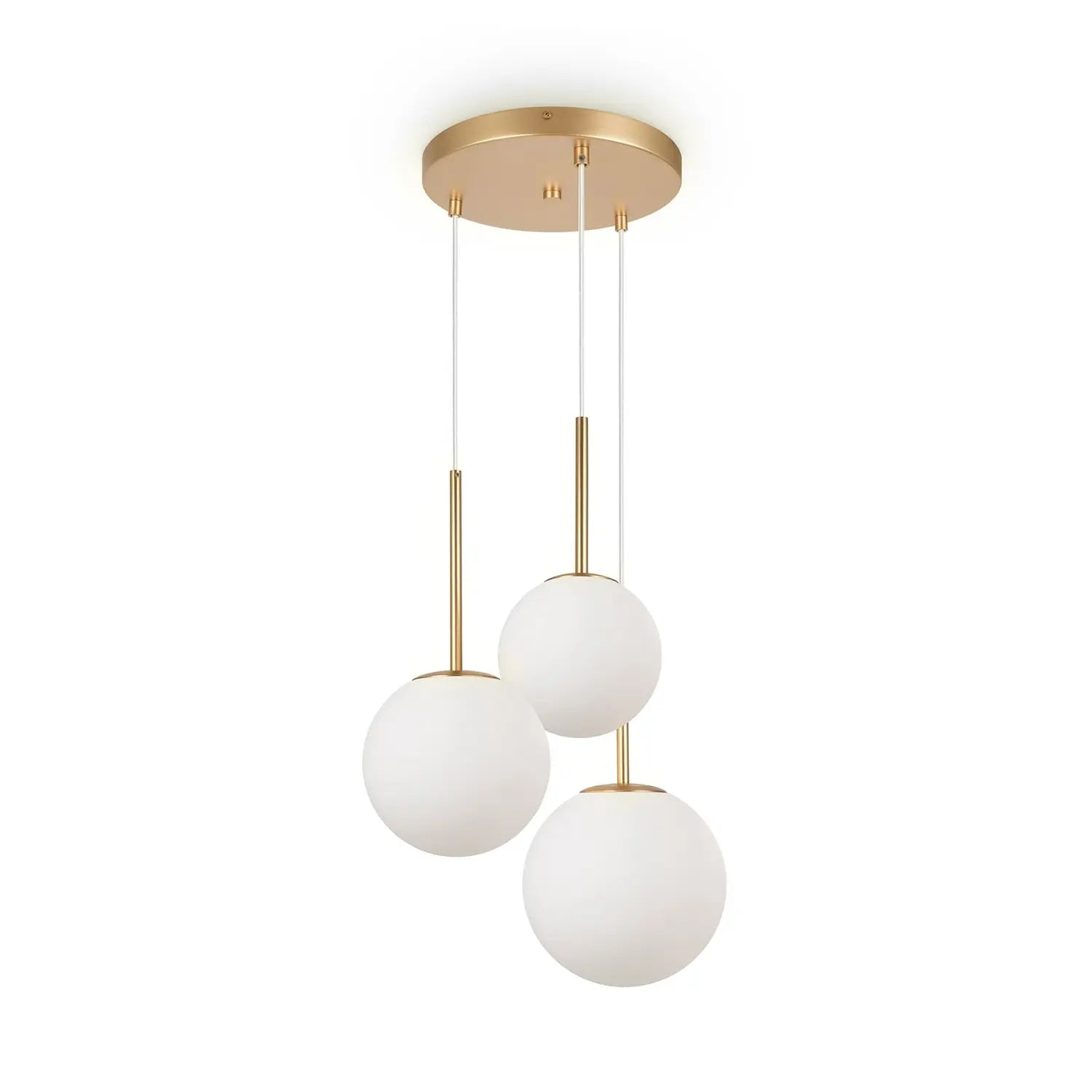 B-Ware Maytoni Basic Form Hängeleuchte Pendelleuchte Deckenlampe Weiß/Gold 3 Flg E14