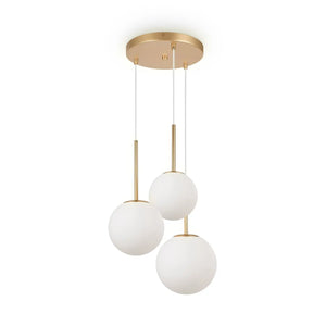B-Ware Maytoni Basic Form Hängeleuchte Pendelleuchte Deckenlampe Weiß/Gold 3 Flg E14
