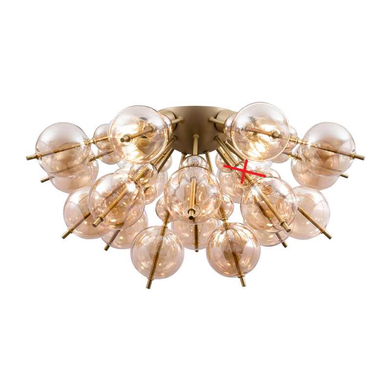 B-Ware Maytoni Deckenlampe Lampe Glas Messing Bernstein E27 Dimmbar Siehe Text/Foto - 4251110084992