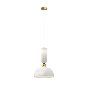 B-Ware Maytoni Hängeleuchte Pendelleuchte Antic Glas Weiß Gold E27 Led ø 30 Cm Lampe